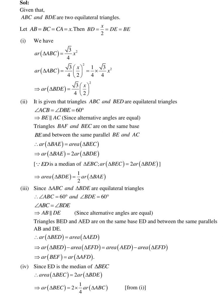 NCERT Solutions Class 9 Mathematics RD Sharma Herons Formula