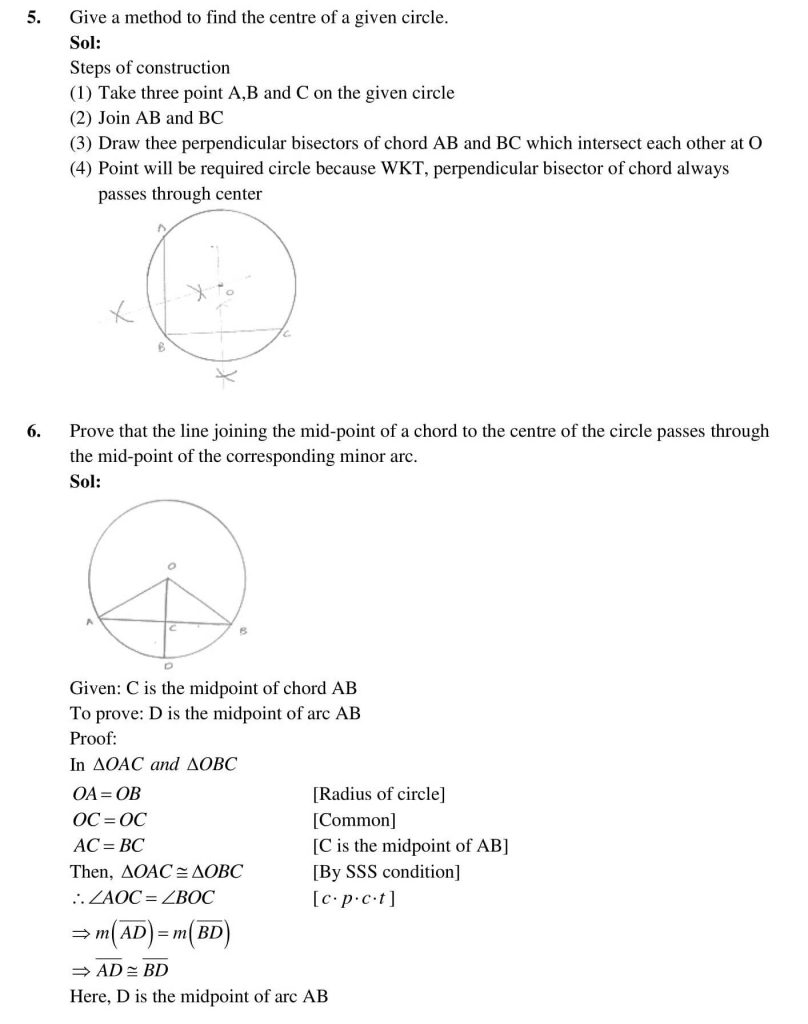 NCERT Solutions Class 9 Mathematics RD Sharma Circles