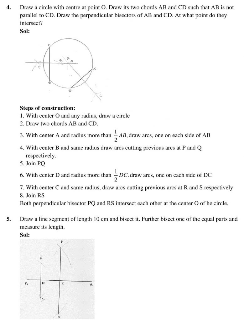 NCERT Solutions Class 9 Mathematics RD Sharma Constructions