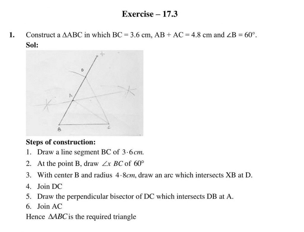 NCERT Solutions Class 9 Mathematics RD Sharma Constructions