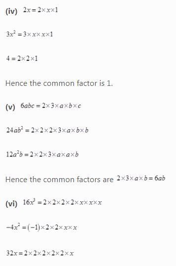 NCERT Solutions Class 8 Mathematics Factorisation