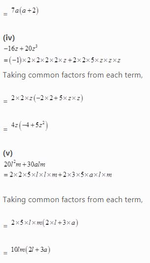 NCERT Solutions Class 8 Mathematics Factorisation