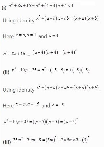 NCERT Solutions Class 8 Mathematics Factorisation