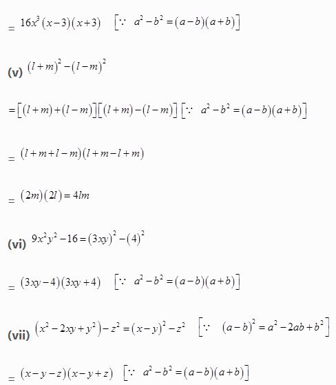 NCERT Solutions Class 8 Mathematics Factorisation