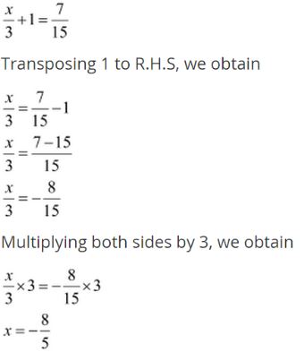 NCERT Solutions Class 8 Mathematics Linear Equations in One Variable
