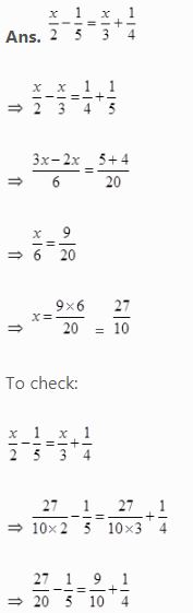 NCERT Solutions Class 8 Mathematics Linear Equations in One Variable