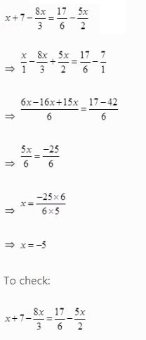 NCERT Solutions Class 8 Mathematics Linear Equations in One Variable