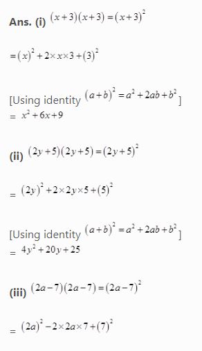 NCERT Solutions Class 8 Mathematics Algebraic Expressions and Identities