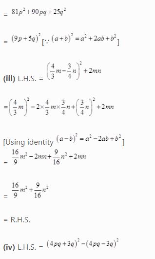 NCERT Solutions Class 8 Mathematics Algebraic Expressions and Identities