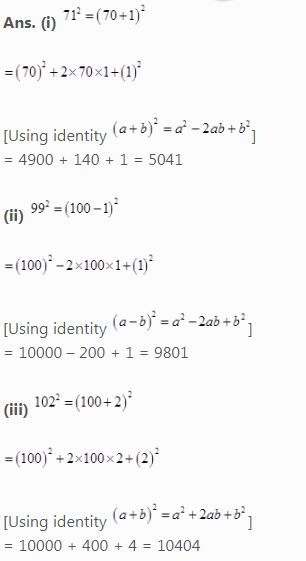 NCERT Solutions Class 8 Mathematics Algebraic Expressions and Identities