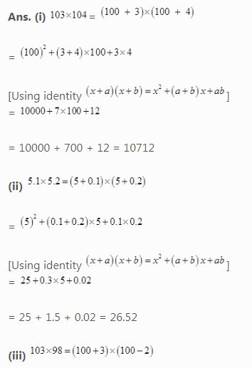 NCERT Solutions Class 8 Mathematics Algebraic Expressions and Identities