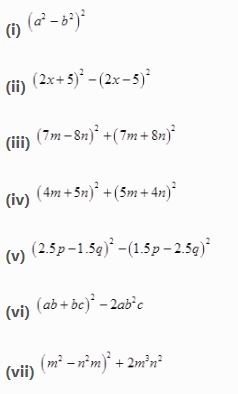 NCERT Solutions Class 8 Mathematics Algebraic Expressions and Identities