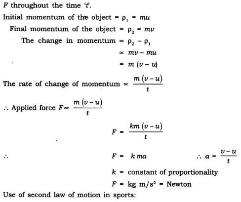 NCERT Solutions Class 9 Science Force and Laws of Motion