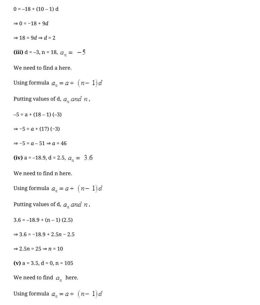 NCERT Solutions Class 10 Mathematics Arithmetic Progressions