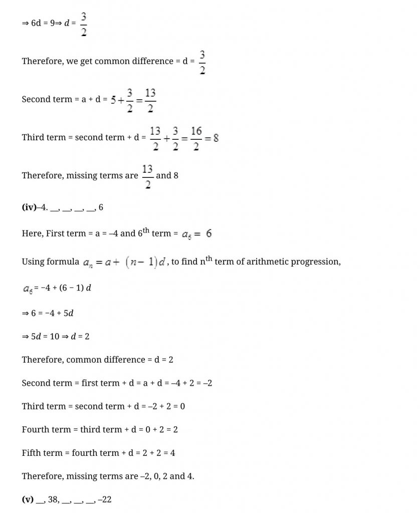 NCERT Solutions Class 10 Mathematics Arithmetic Progressions