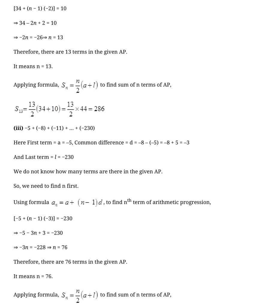 NCERT Solutions Class 10 Mathematics Arithmetic Progressions