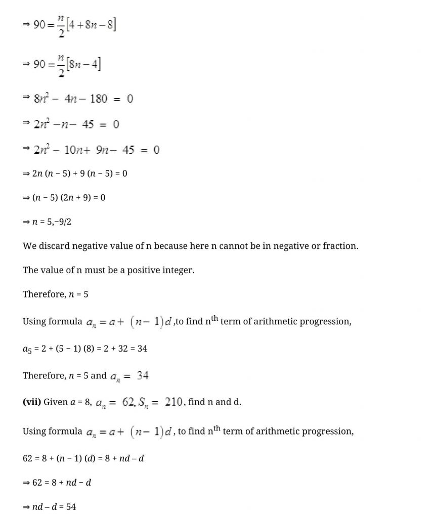 NCERT Solutions Class 10 Mathematics Arithmetic Progressions