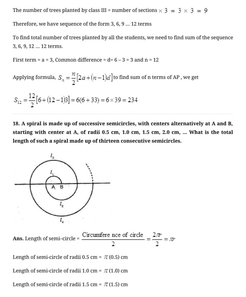 NCERT Solutions Class 10 Mathematics Arithmetic Progressions