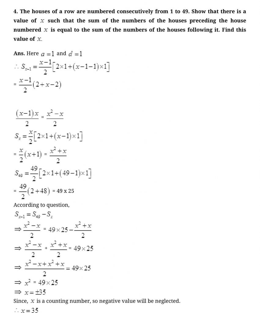 NCERT Solutions Class 10 Mathematics Arithmetic Progressions