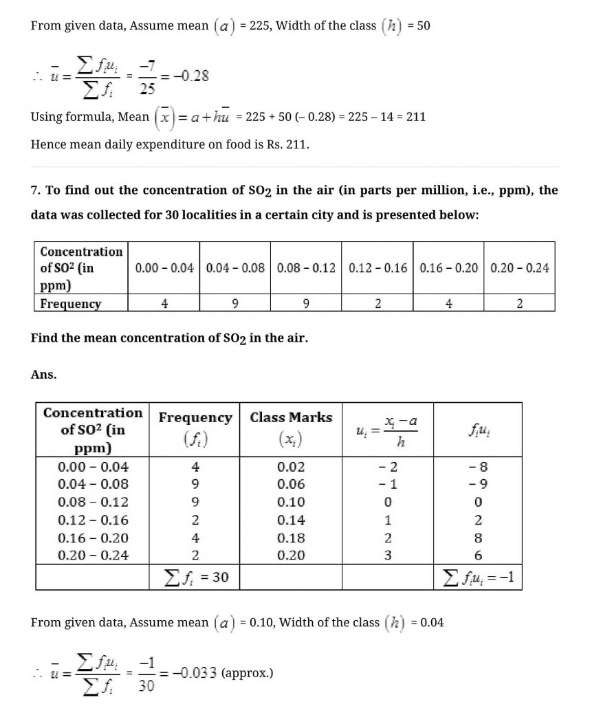 NCERT Solutions Class 10 Mathematics Statistics