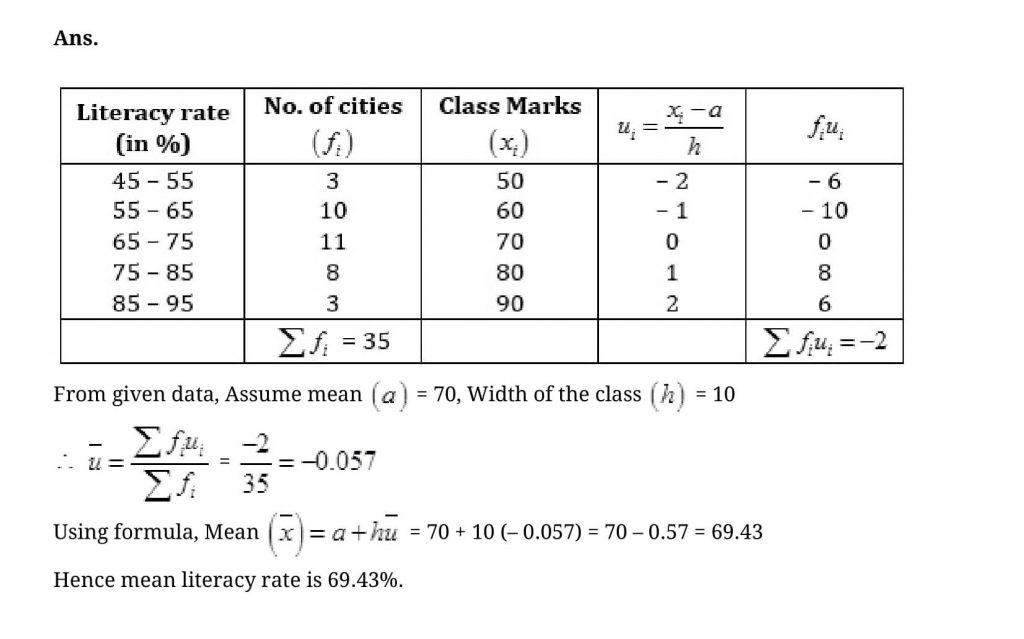 NCERT Solutions Class 10 Mathematics Statistics