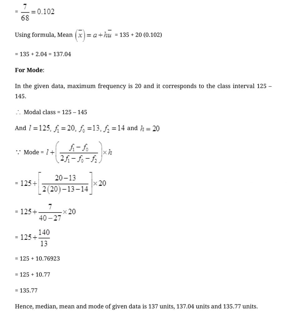 NCERT Solutions Class 10 Mathematics Statistics