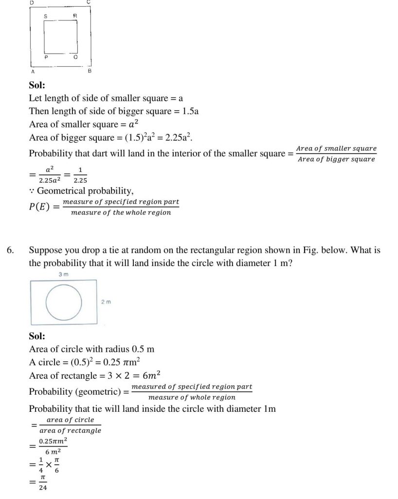 NCERT Solutions Class 10 Mathematics RD Sharma Probability