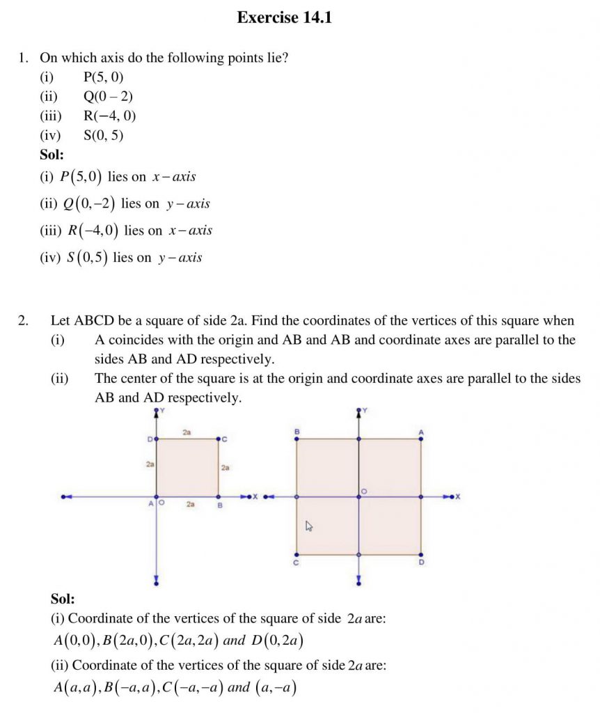 NCERT Solutions Class 10 Mathematics RD Sharma Coordinate Geometry