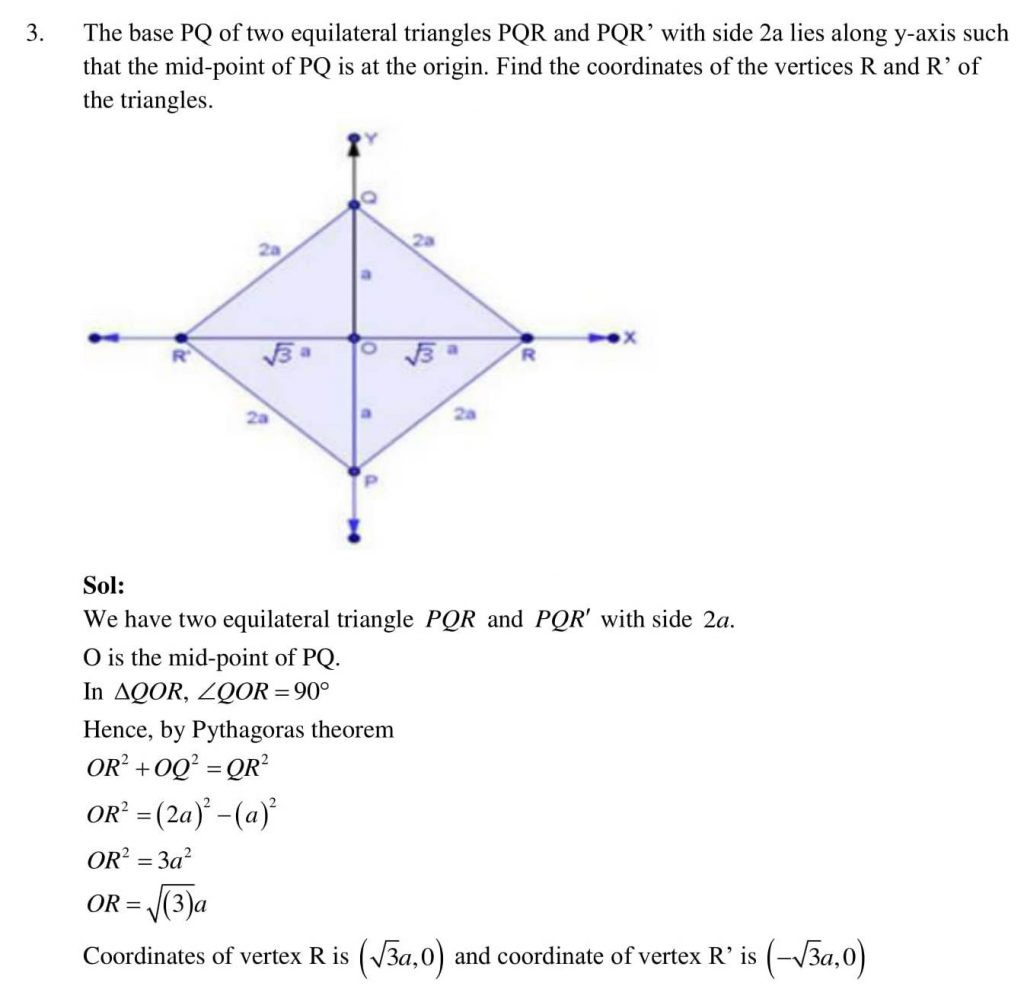 NCERT Solutions Class 10 Mathematics RD Sharma Coordinate Geometry