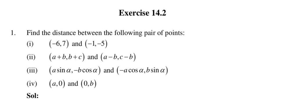 NCERT Solutions Class 10 Mathematics RD Sharma Coordinate Geometry