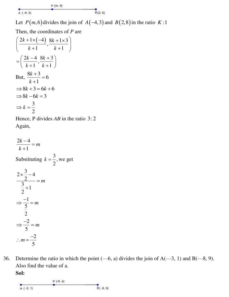 NCERT Solutions Class 10 Mathematics RD Sharma Coordinate Geometry