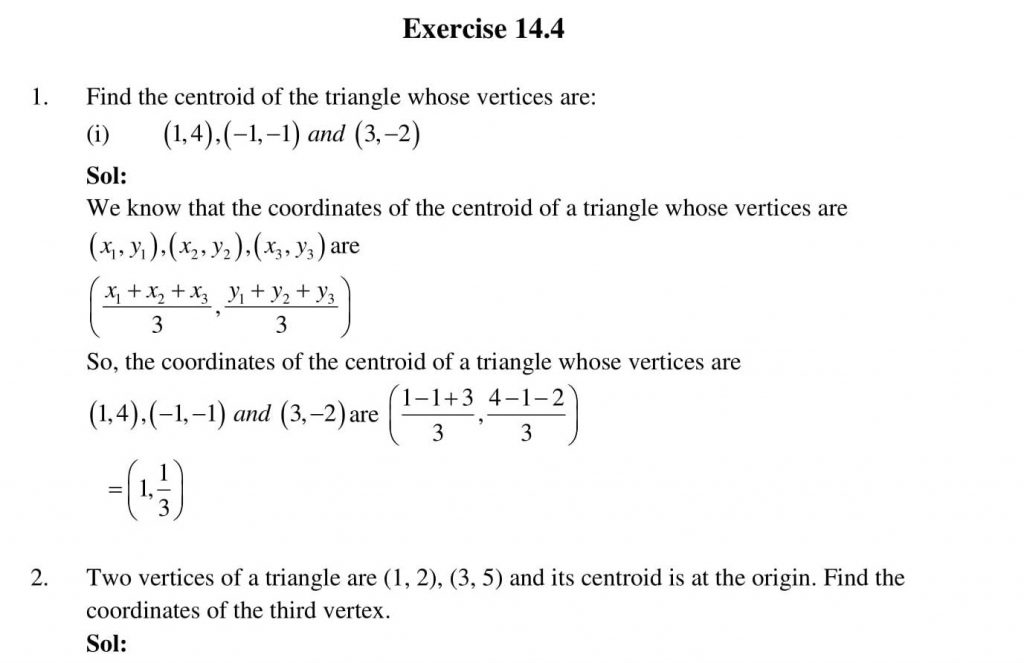 NCERT Solutions Class 10 Mathematics RD Sharma Coordinate Geometry