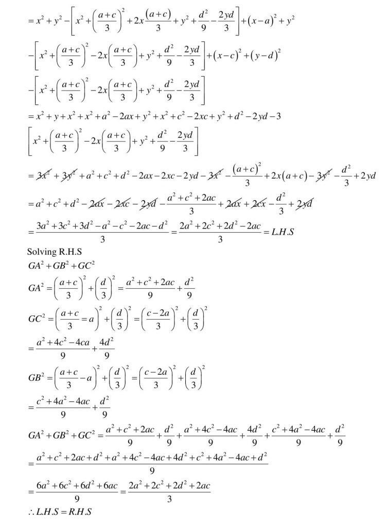 NCERT Solutions Class 10 Mathematics RD Sharma Coordinate Geometry