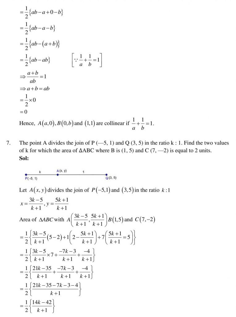 NCERT Solutions Class 10 Mathematics RD Sharma Coordinate Geometry