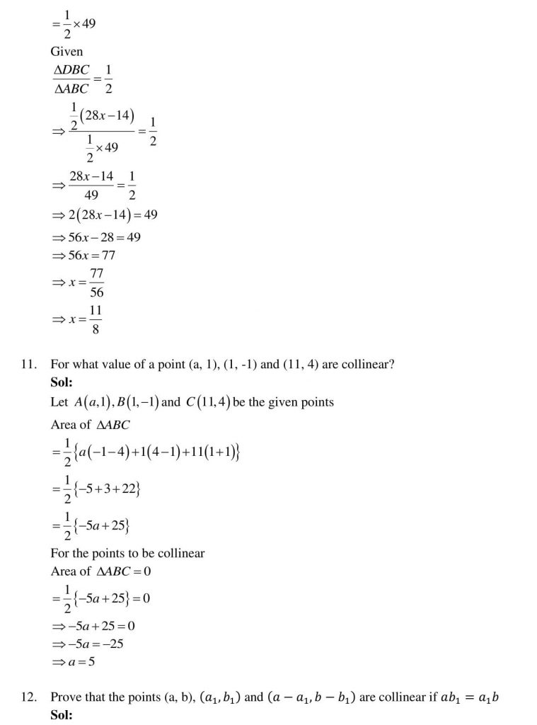 NCERT Solutions Class 10 Mathematics RD Sharma Coordinate Geometry