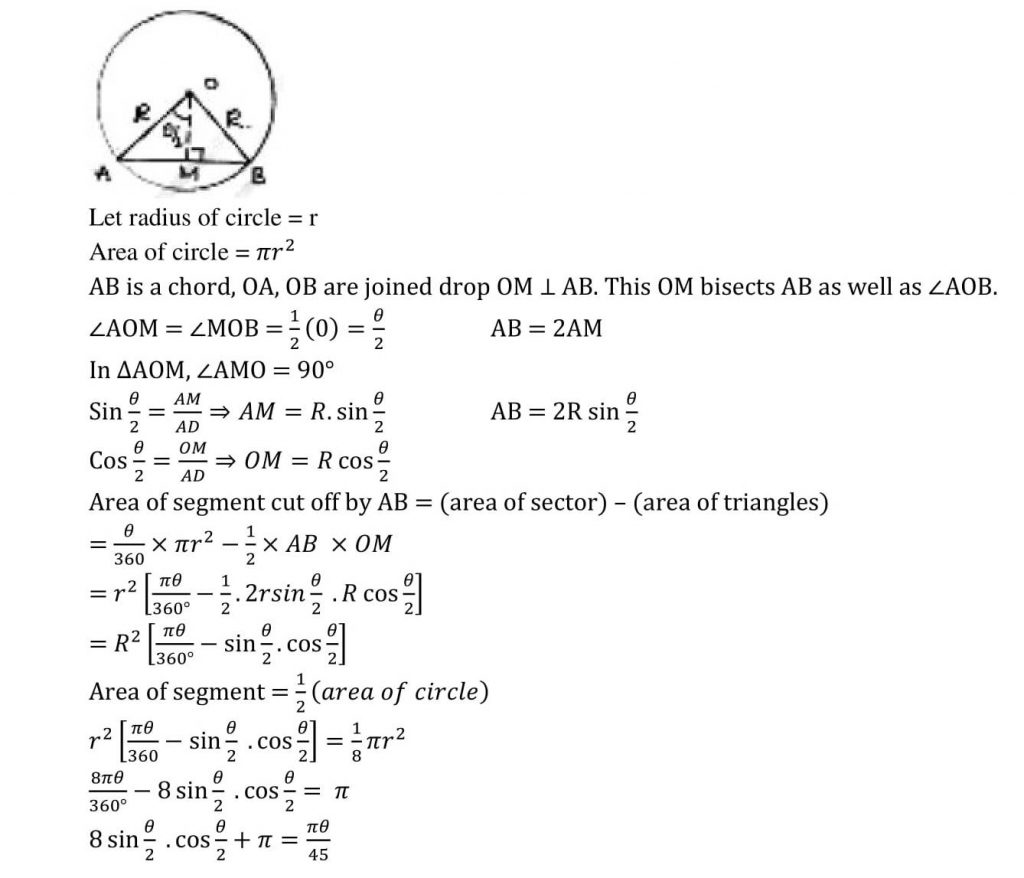 NCERT Solutions Class 10 Mathematics RD Sharma Areas Related to Circles