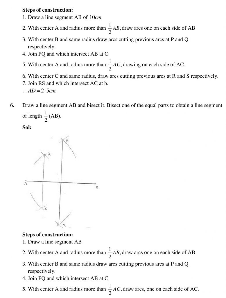 NCERT Solutions Class 10 Mathematics RD Sharma Constructions