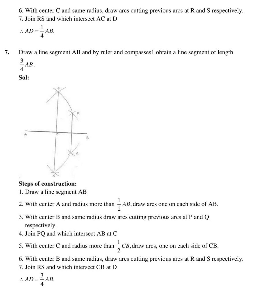 NCERT Solutions Class 10 Mathematics RD Sharma Constructions