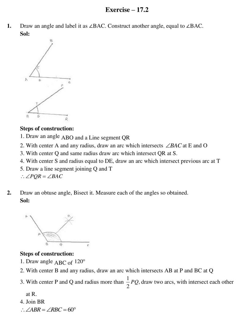 NCERT Solutions Class 10 Mathematics RD Sharma Constructions