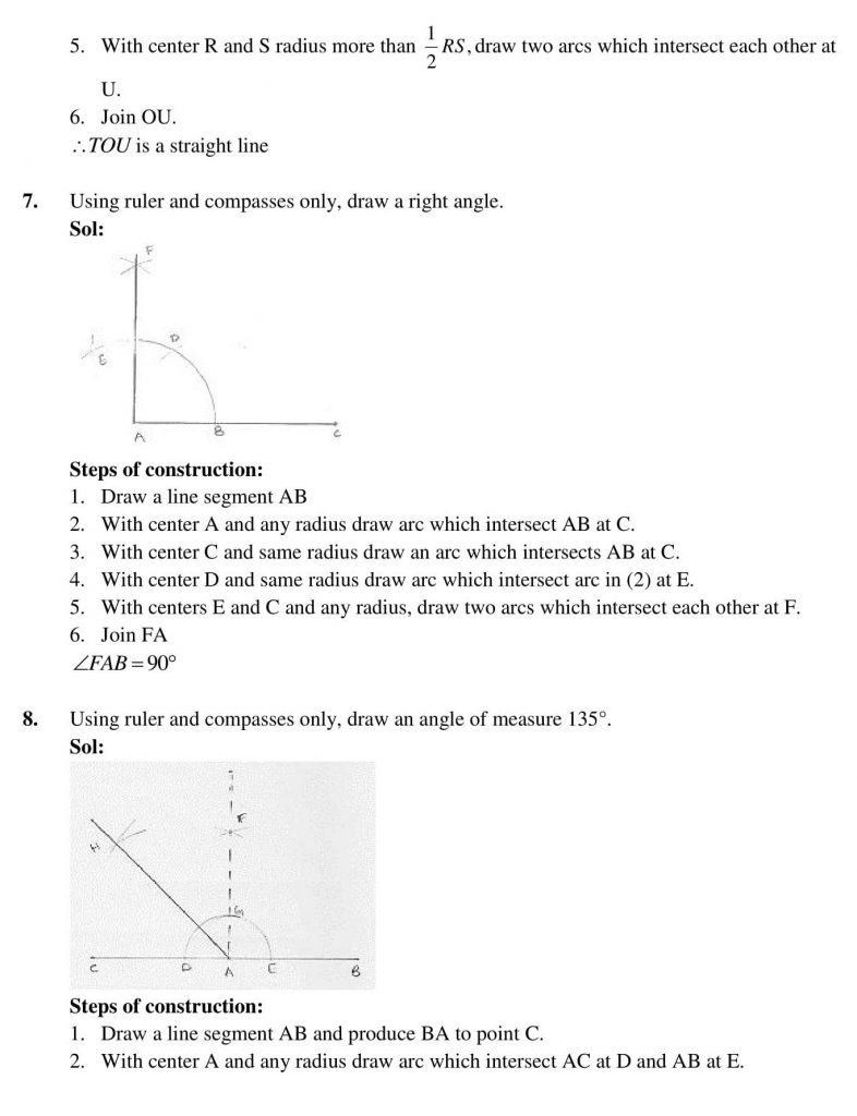 NCERT Solutions Class 10 Mathematics RD Sharma Constructions