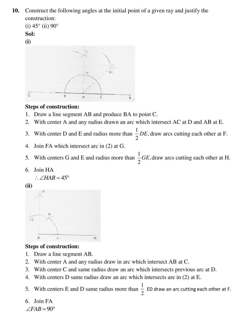 NCERT Solutions Class 10 Mathematics RD Sharma Constructions