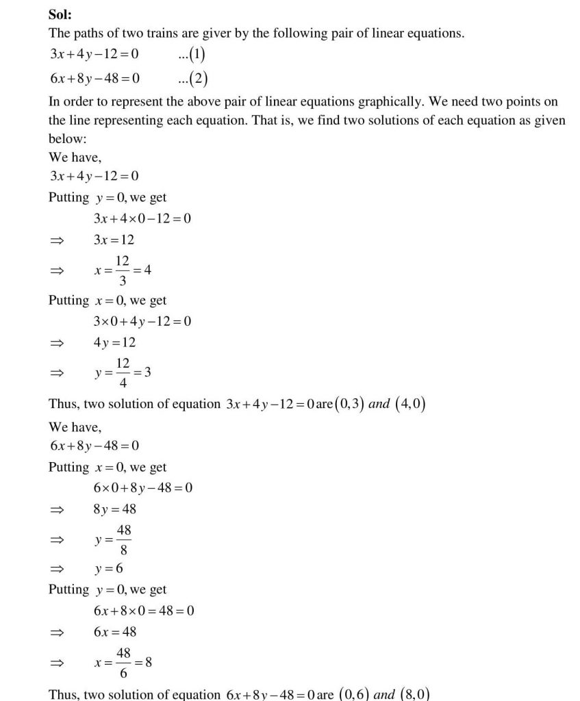 NCERT Solutions Class 10 Mathematics RD Sharma Pair of Linear Equations in Two Variables