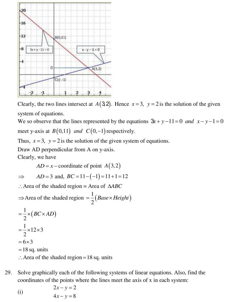 NCERT Solutions Class 10 Mathematics RD Sharma Pair of Linear Equations in Two Variables