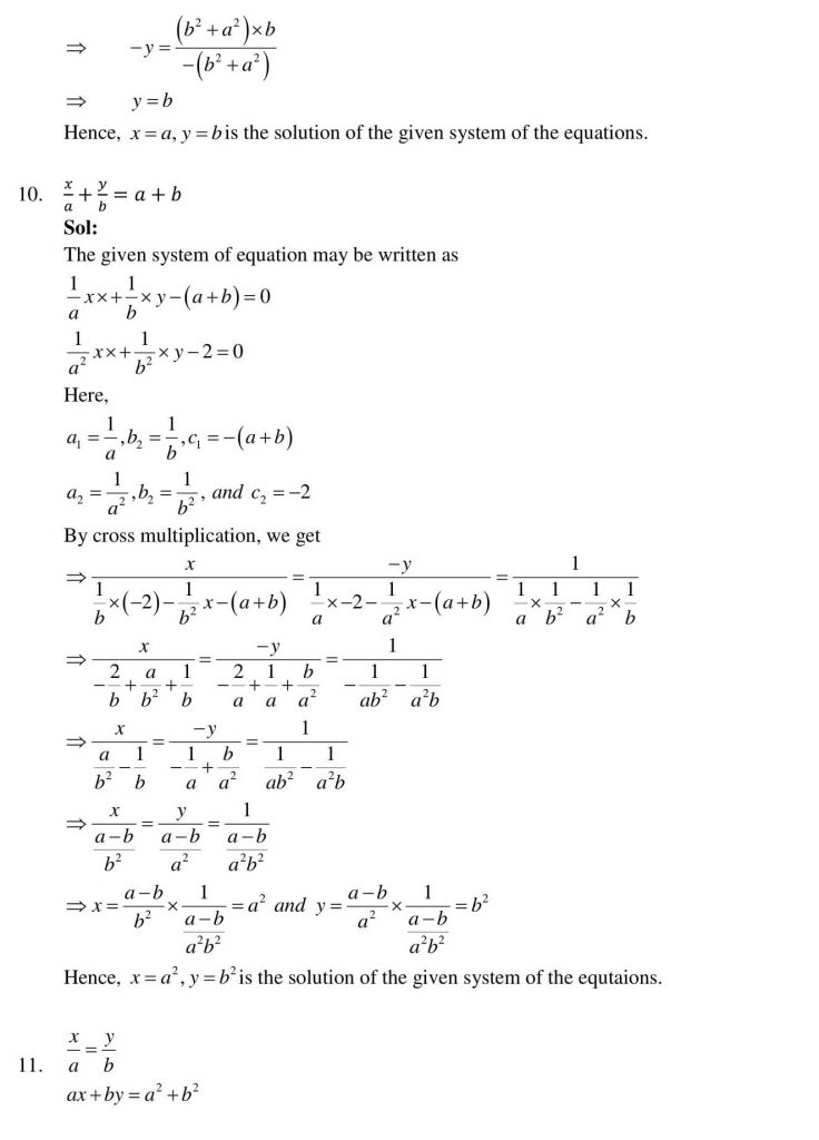 NCERT Solutions Class 10 Mathematics RD Sharma Pair of Linear Equations in Two Variables