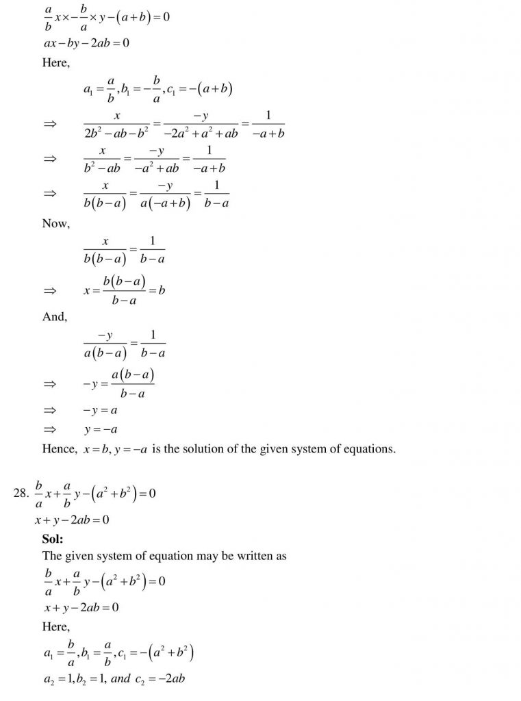 NCERT Solutions Class 10 Mathematics RD Sharma Pair of Linear Equations in Two Variables