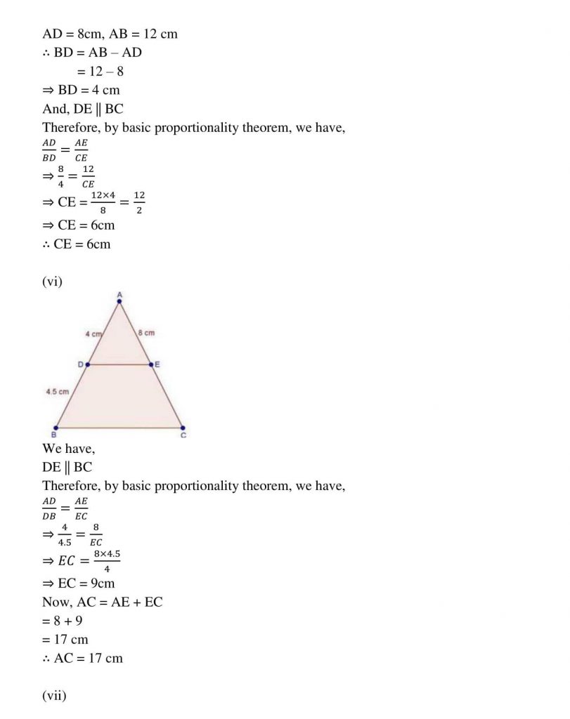 NCERT Solutions Class 10 Mathematics RD Sharma Triangles