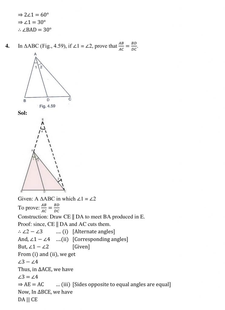NCERT Solutions Class 10 Mathematics RD Sharma Triangles