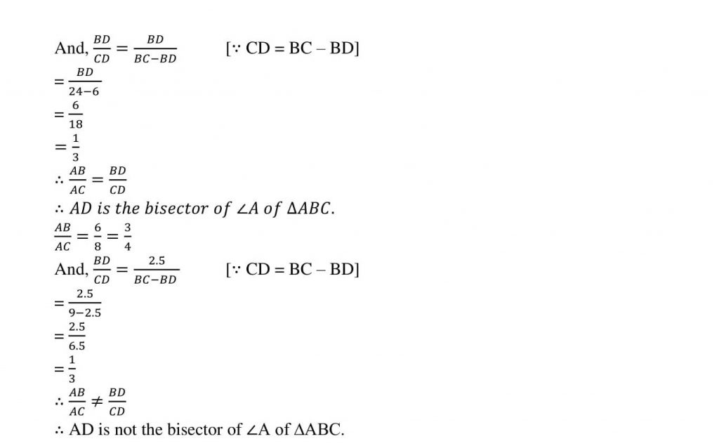 NCERT Solutions Class 10 Mathematics RD Sharma Triangles