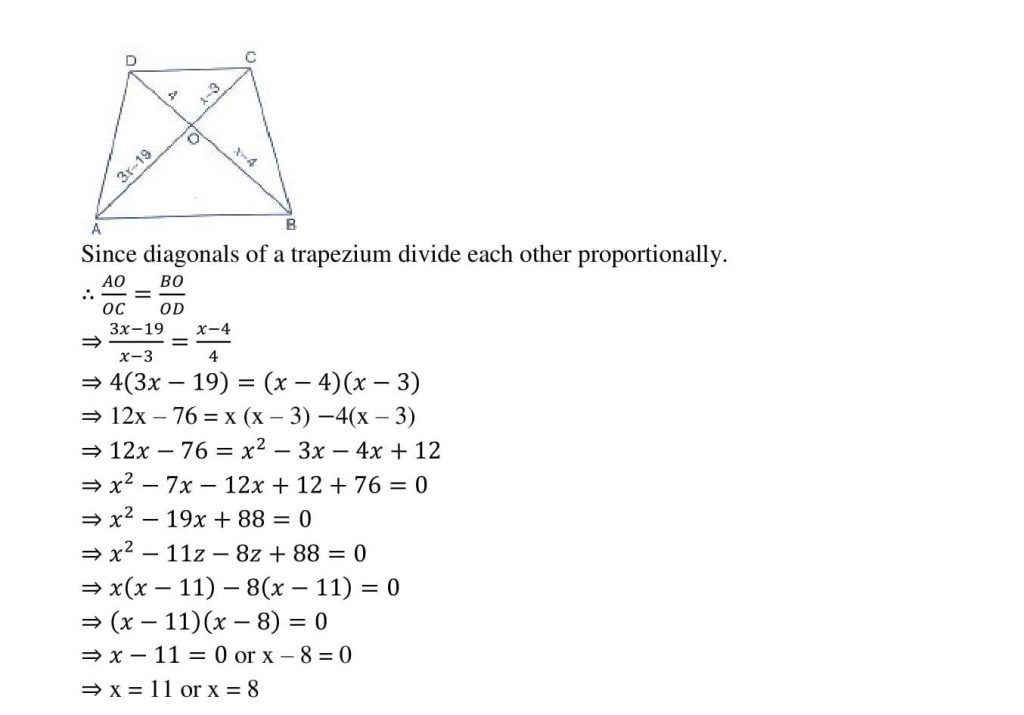 NCERT Solutions Class 10 Mathematics RD Sharma Triangles