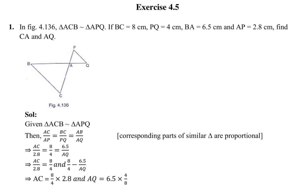 NCERT Solutions Class 10 Mathematics RD Sharma Triangles